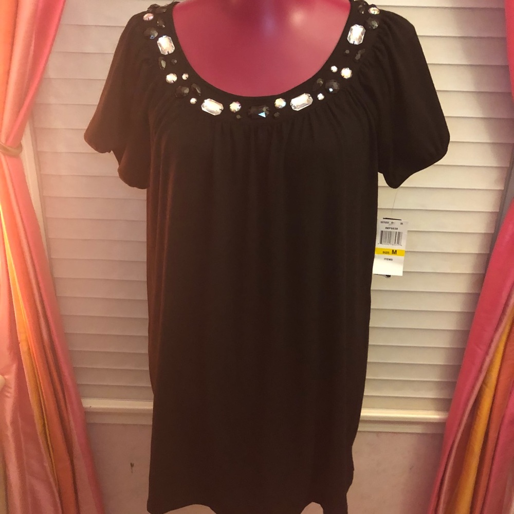X.O.X.O tunic top with Gem stone collar Vintage early 2000s RARE! Medium